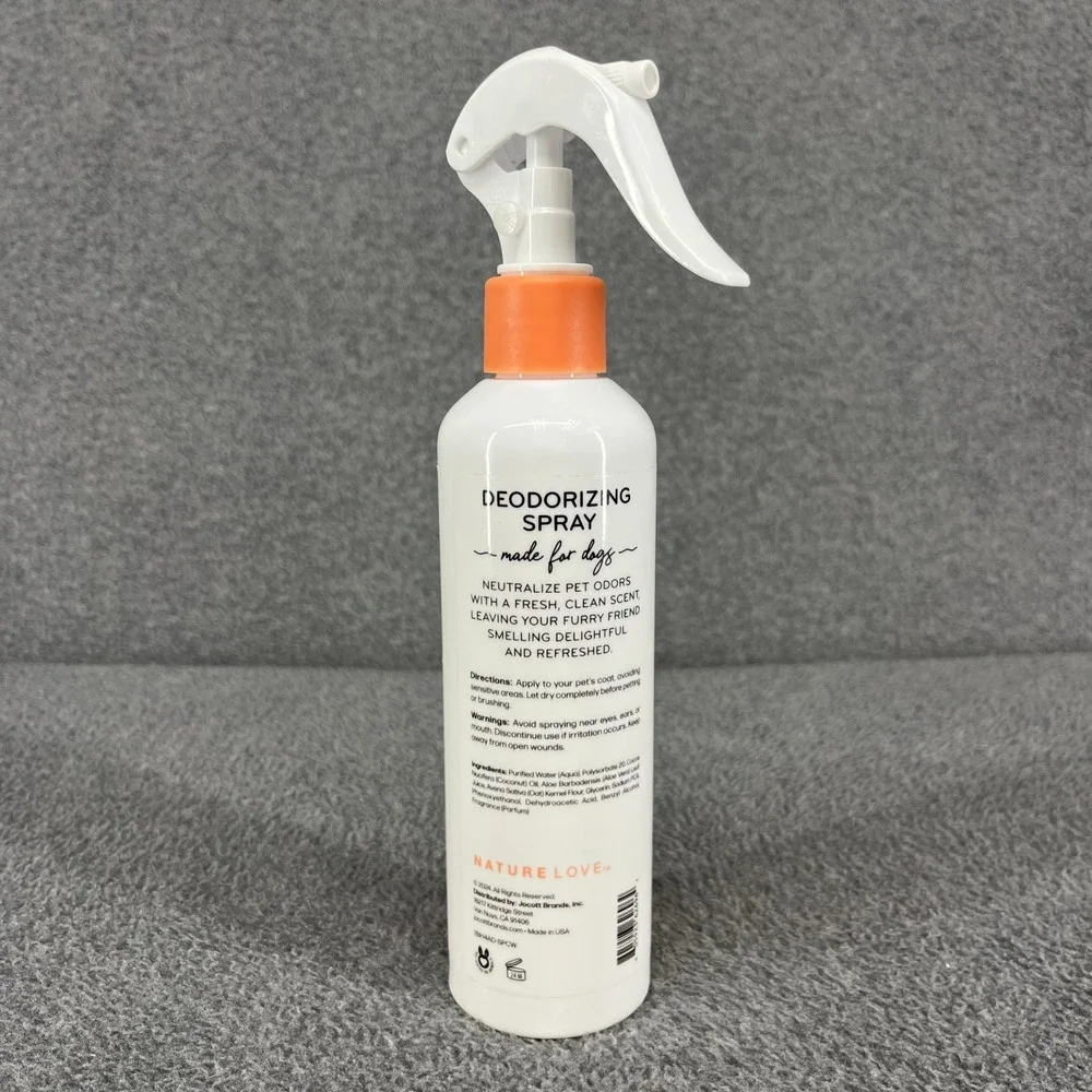 Nature Love Deodorizing Spray Dogs 8oz Papaya Mango Odor Neutralize Pet Grooming